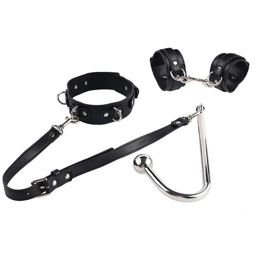 with 5334 Hook and Elegant Anal Beaded Collar Cuffs 1220